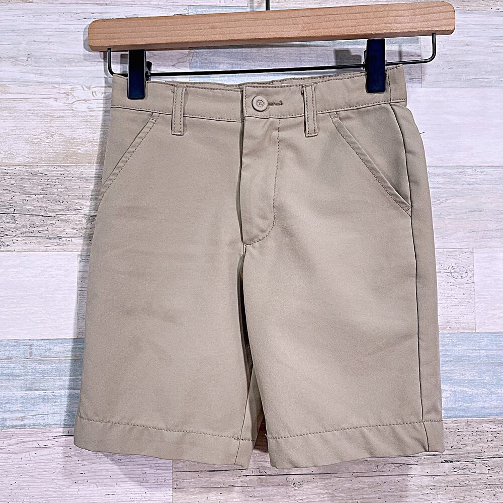 Cat & Jack School Uniform Chino Shorts Beige Flat Front Quick Dry Boys 6